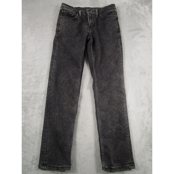 Levis 511 Jeans Mens 29x30 Black Denim Slim Fit Distressed Pockets Cotton - Picture 1 of 8